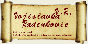 Vojislavka Radenković vizit kartica